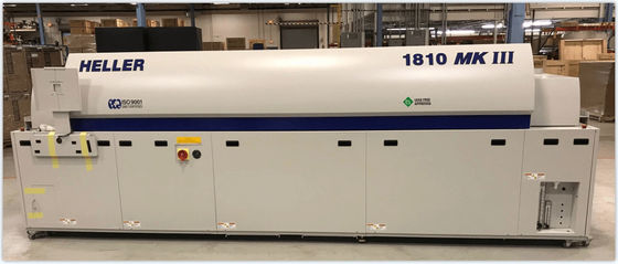 Ηλεκτρονικός φούρνος Heller 1810 MK5 10 Zone SMT για την αμόλυνση των PCB χωρίς μόλυβδο 2" 22" 5 56 cm πλάτος
